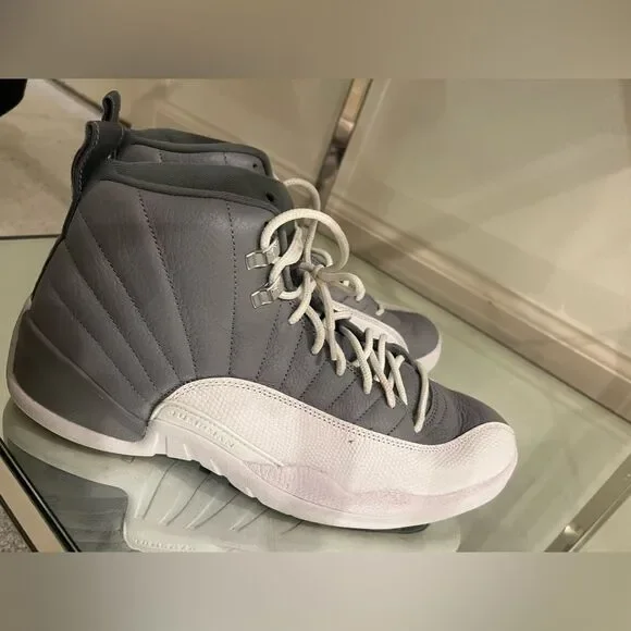 Jordan 12 Stealth 2022 Size 12 Pre-Owned СТ8013-015 Grey White